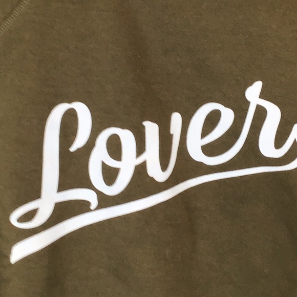 Rebecca Minkoff | LOVER Army Green Sweatshirt Size Small - Picture 7 of 11